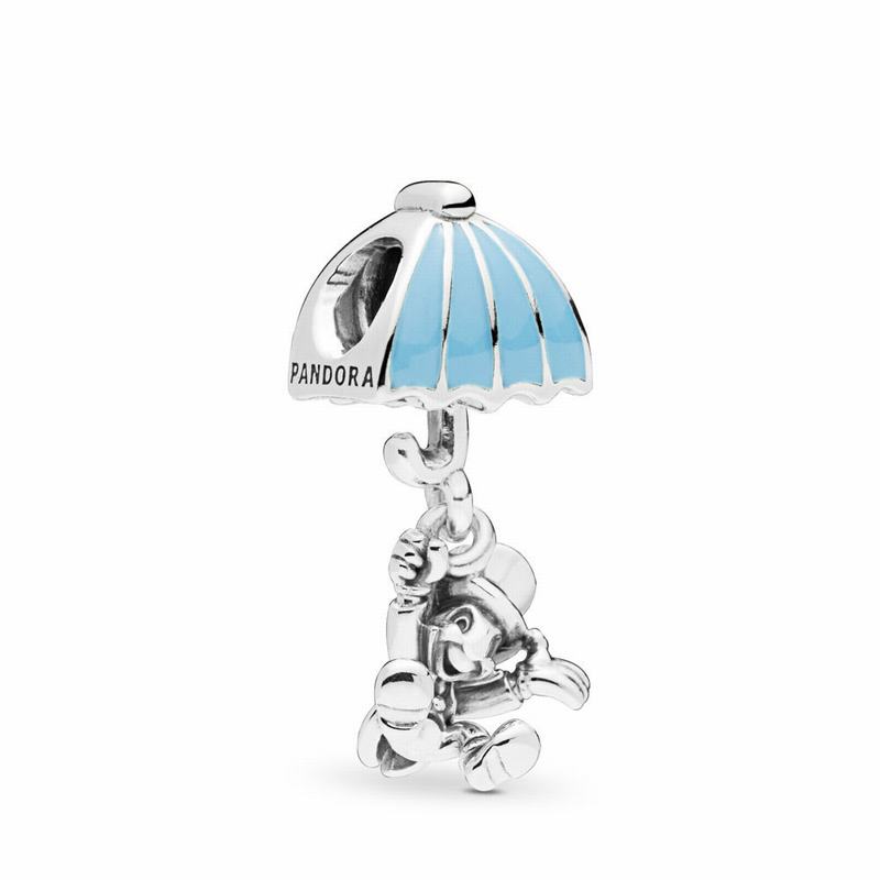 Pandora Disneyr Jiminy Cricket Dangle Charm - Sterling Silver/Enamel/Blue - Canada | PJ5729EB